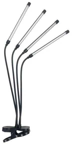 Lampada LED dimmerabile con clip per piante VITARO 4xLED/10W/230V nera
