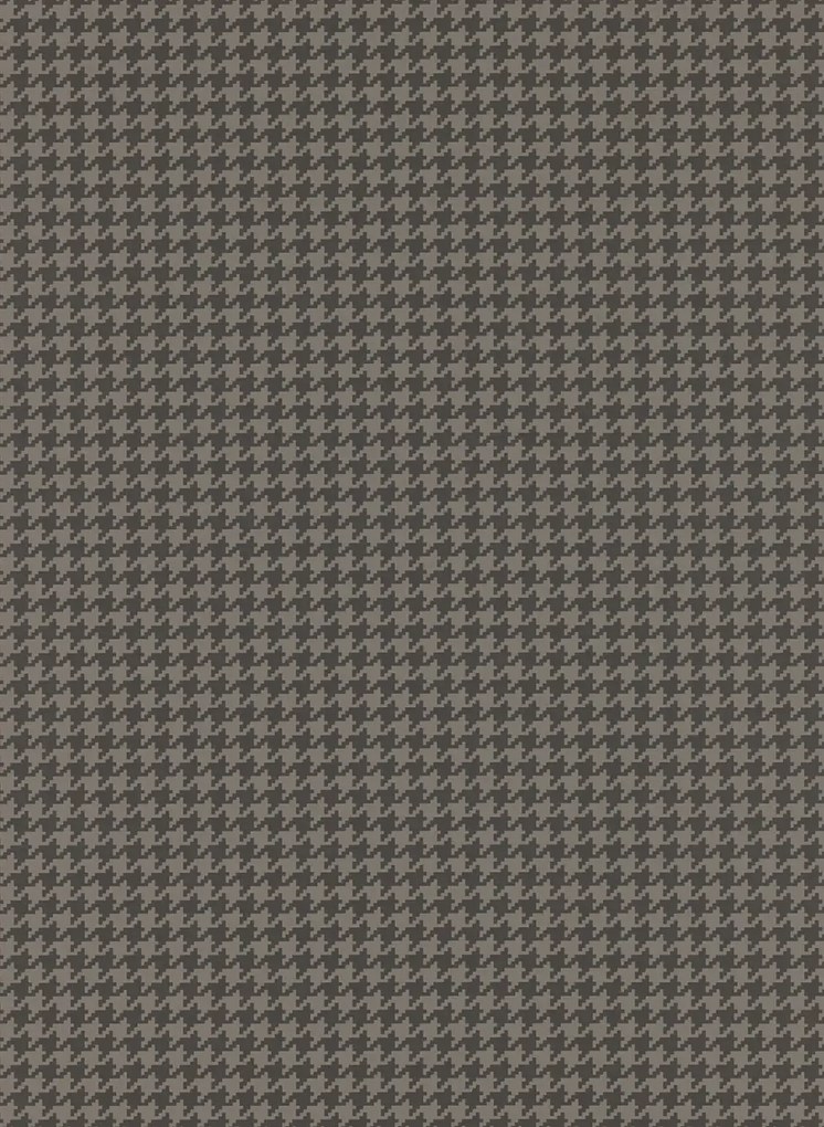 Ulricehamns Tapetfabric Carta da parati Houndstooth - Brown