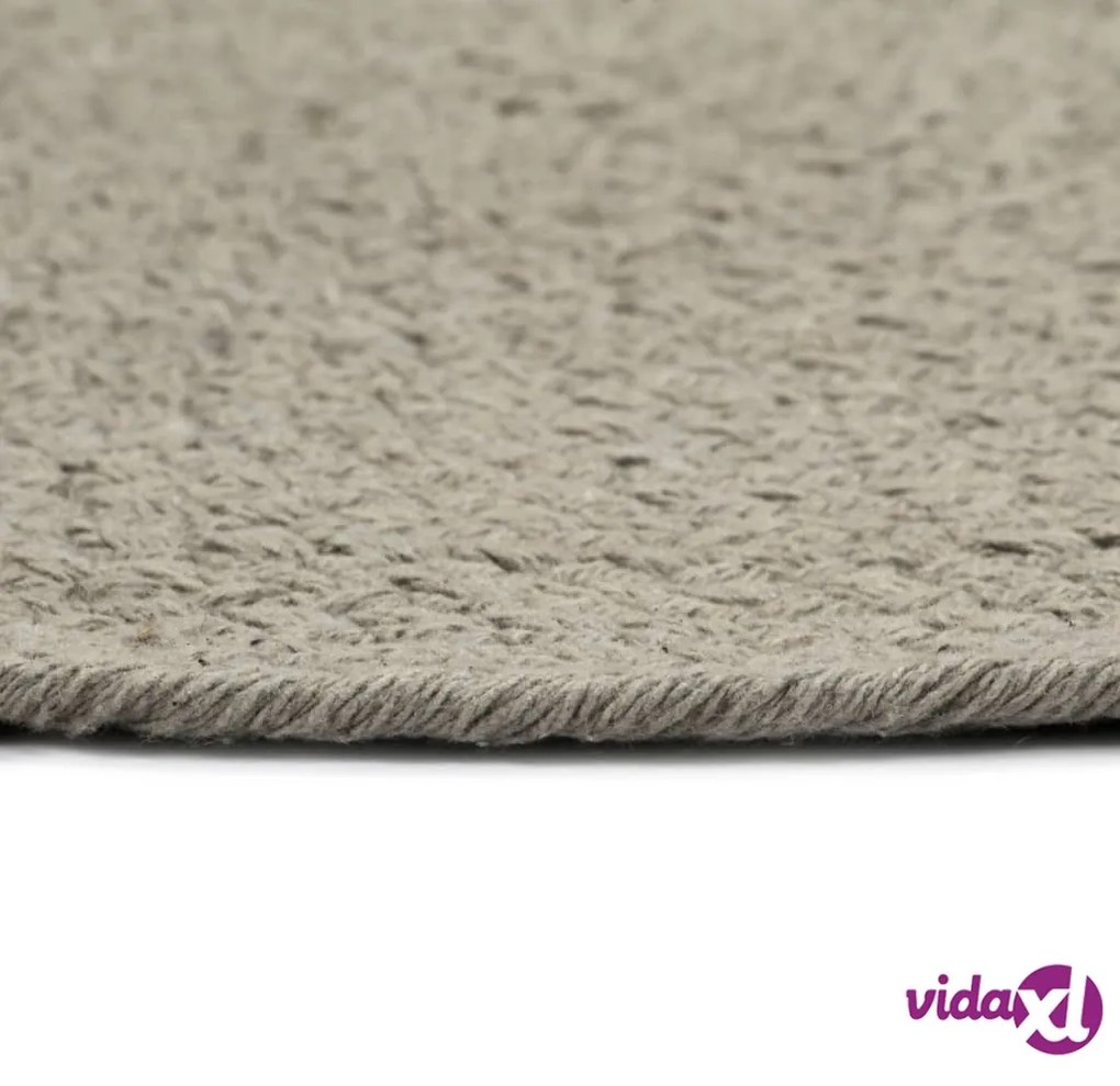 vidaXL Tovagliette 4 pz Grigio Neutro 38cm Rotonde in Cotone
