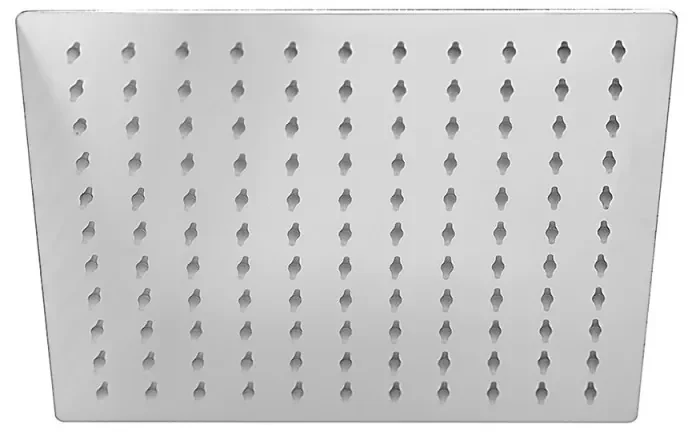 Soffione Doccia slim quadrato 25x25 cm in acciaio cromato