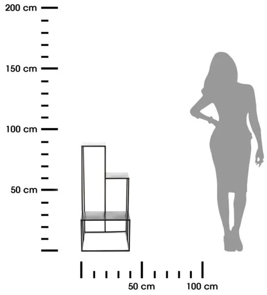 Portafiori KASKADA 85x40 cm nero