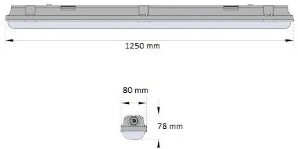 Plafo Stagna 1250mm 30,0W 4000K Passante