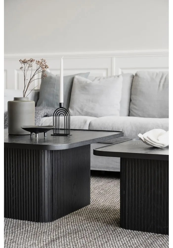 Tavolino in rovere nero 80 x 80 cm Sullivan - Rowico