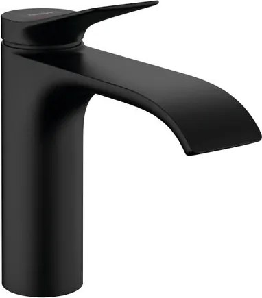 Rubinetto per lavabo a canna media getto cascata d'acqua Vivenis nero verniciato opaco HANSGROHE H 20.5 cm