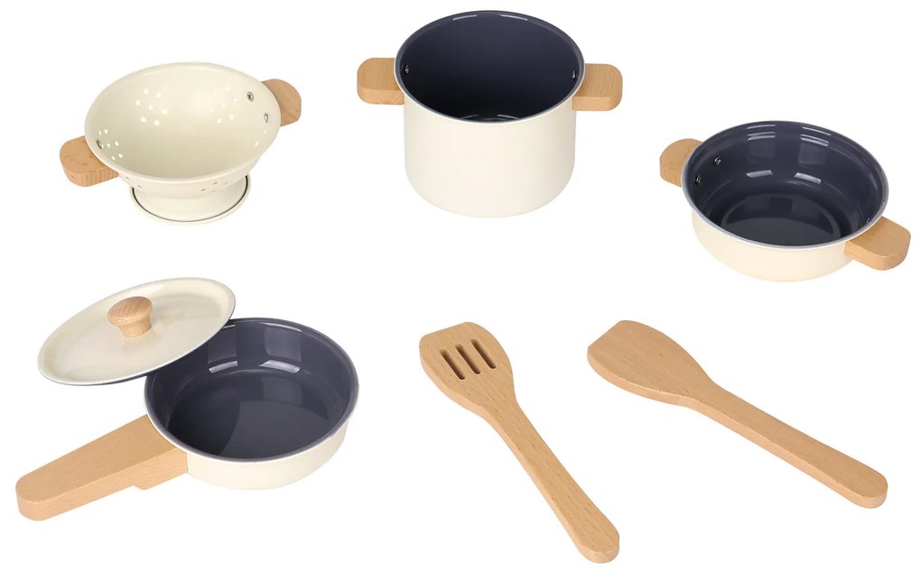 Set di stoviglie in metallo per bambini