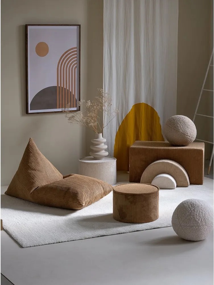 Pouf a sacco per bambini marrone con rivestimento in velluto a coste Big Lounger – Wigiwama