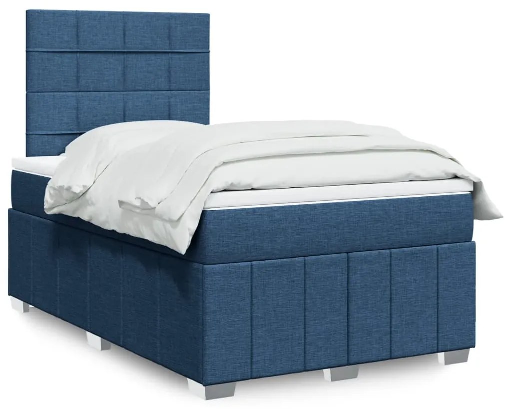 Giroletto A Molle Con Materasso Blu 120x200 Cm İn Tessuto /