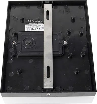 Lampada da parete per esterni nera IP44 con LED e sensore crepuscolare - Dualy