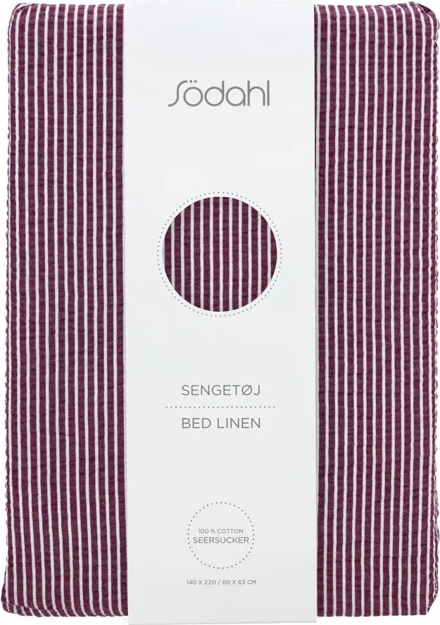 Set copripiumino e federa viola in cotone per letto singolo 140x200 cm Cheerful – Södahl