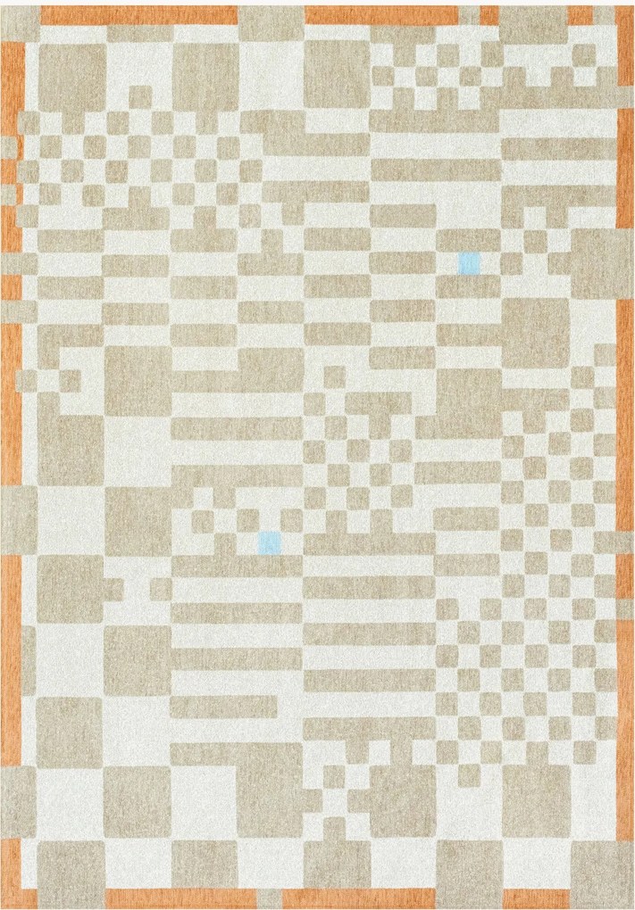Tappeto jacquard lavabile da interno-esterno Chess
