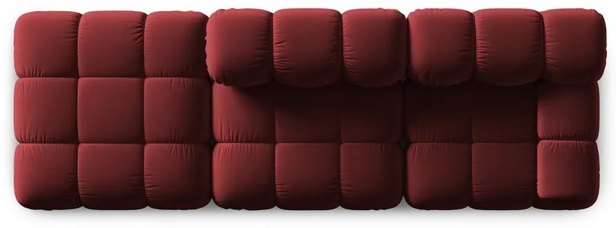 Divano in velluto rosso 282 cm Bellis - Micadoni Home