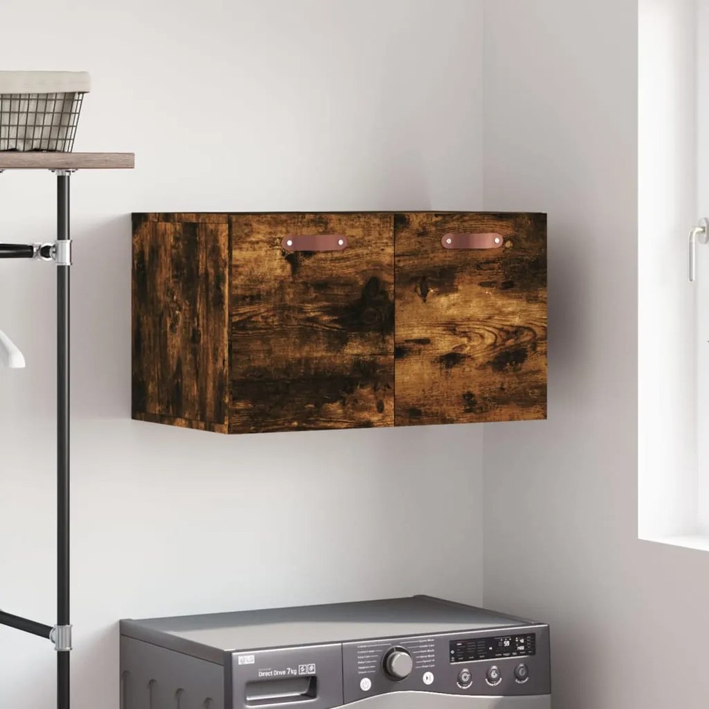 Mobile A Parete Rovere Fumo 60x36,5x35 Cm İn Legno Multistrato /