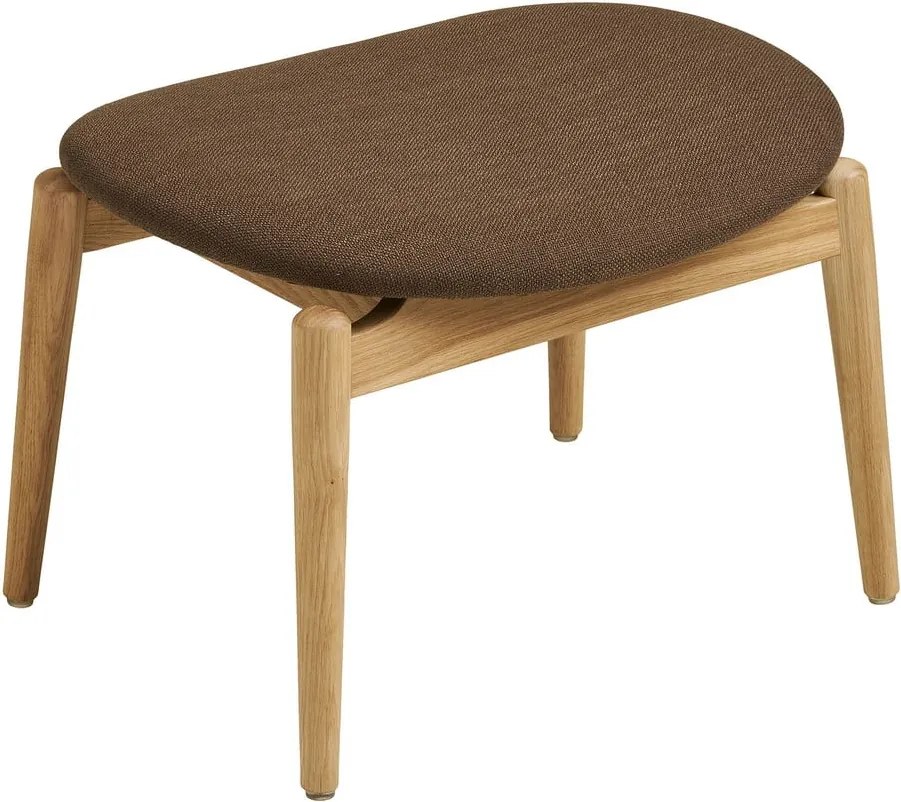 Poltrona con poggiapiedi marrone Olvera – House Nordic