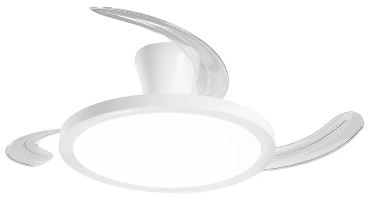 Ventilatore da soffitto LED-CONDOR-BCO bianco, Ø 49 cm, CCT, dimmerabile, INTEC IP20