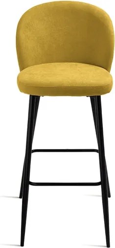 Sgabello in tesssuto Giallo con struttura in metallo MEGGIE 2 pezzi