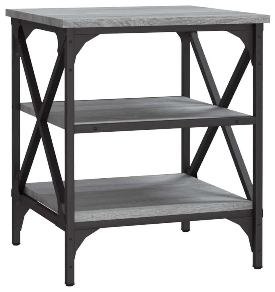 Tavolino grigio sonoma 40x42x50 cm in legno multistrato