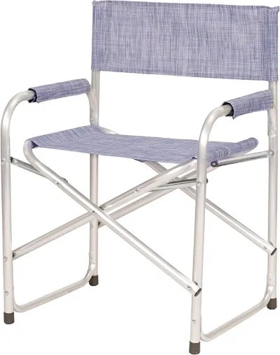 Sedia richiudibile per esterni in alluminio regista mare in textilene Blu Denim