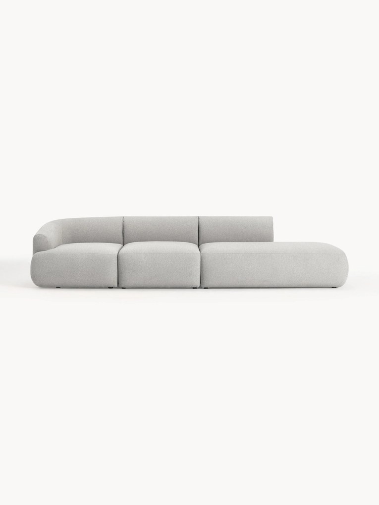 Chaise longue componibile 4 posti in bouclé Sofia