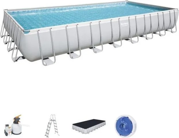 Piscina 56456 7 Power Steel Con Accessori Grigio - Bestway