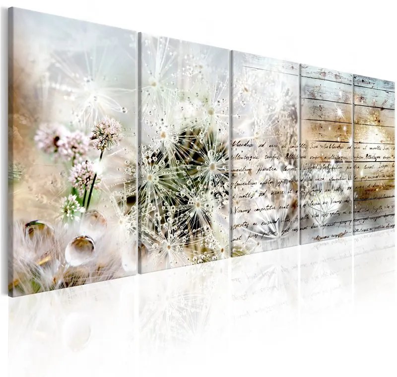 Quadro Abstract Dandelions I  Colore Beige, Dimensioni e Misure 200x80