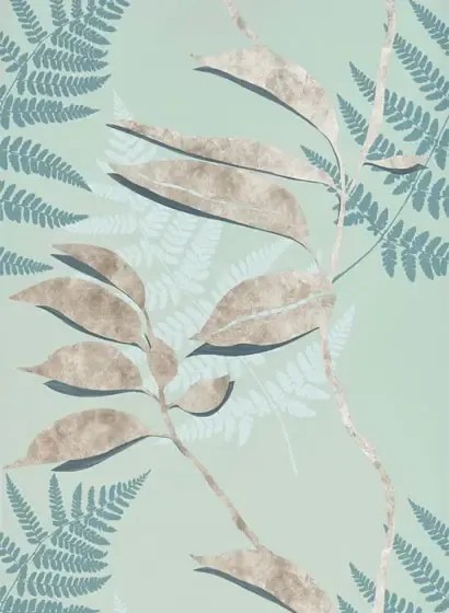 Tapete Feuille D Or von Osborne & Little - Sage / Gold