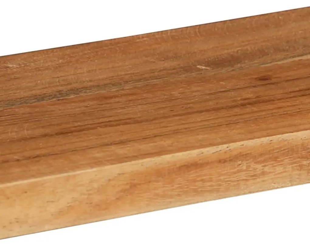 Set mensole cubiche da parete 3 pz in legno massello di acacia