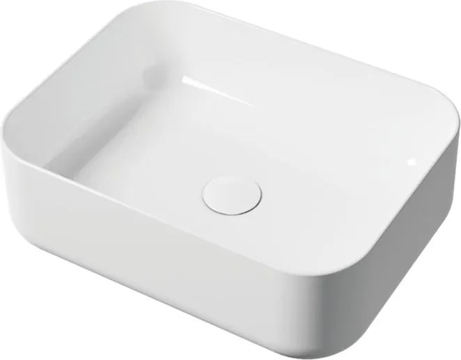 Lavabo da appoggio Counter rettangolare in ceramica L 50 x H 17 x P 38 cm bianco