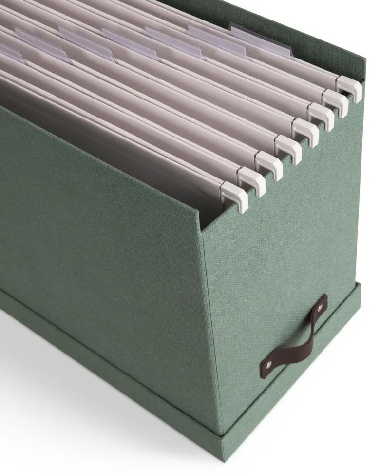 Organizer verde in cartone per documenti Johan Canvas Paper Laminate – Bigso