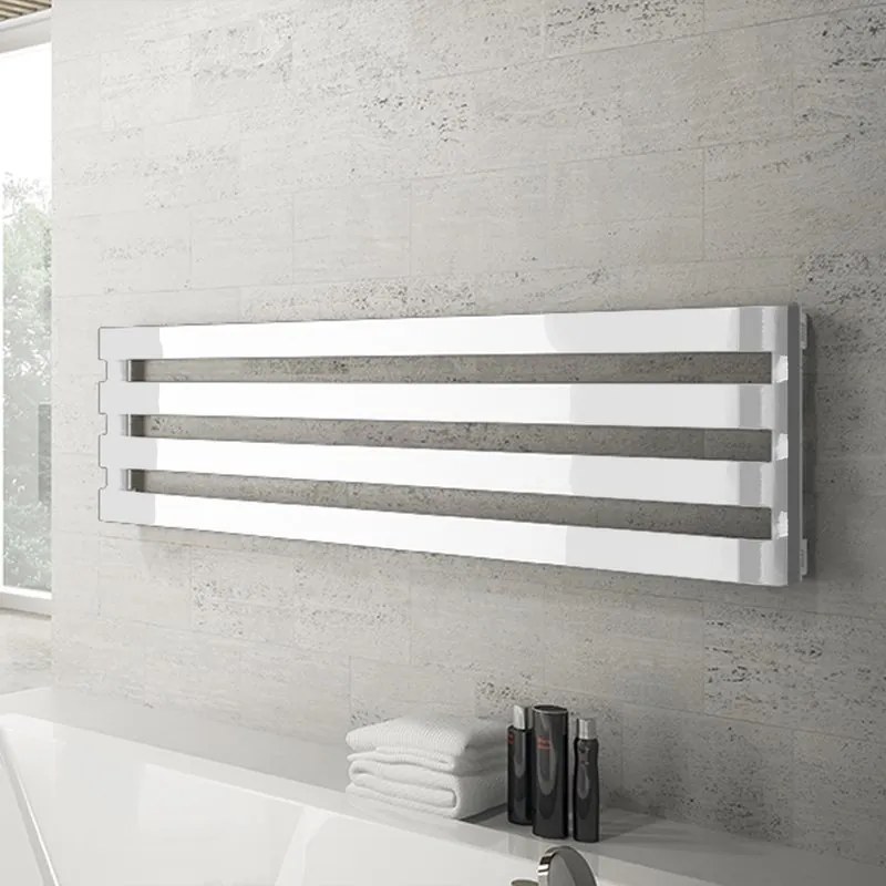 Scaldasalviette ad acqua calda IRSAP STEP cromato interasse 1576 mm, L 150 x H 43 cm