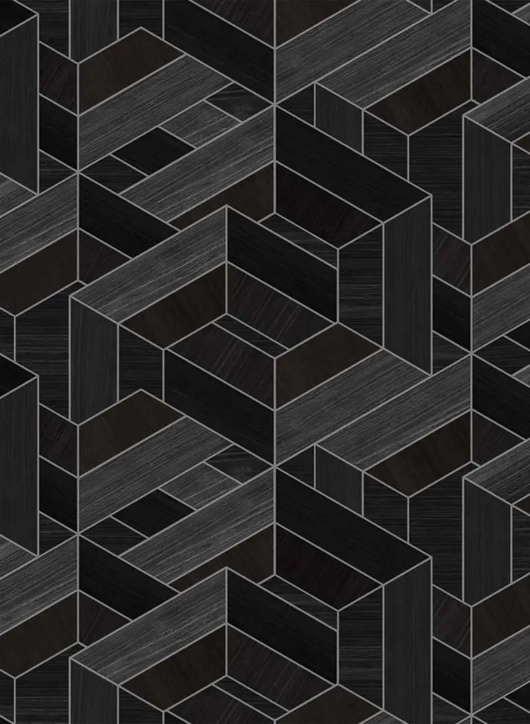 Coordonne Carta da parati Hexagon - Coal