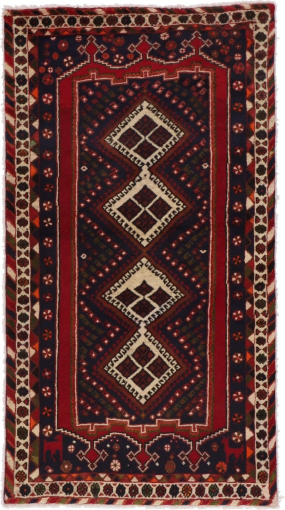Shiraz Tappeto persiano 190 x 100 (Iran) Annodato A Mano