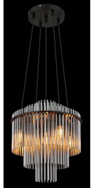 Globo 15698H2 - Lampadario a sospensione con filo GORLEY 5xE14/40W/230V nero