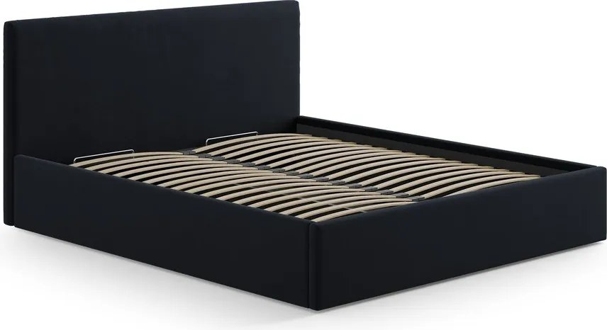 Testiera blu scuro in imbottito 210,5x100 cm Remo – Micadoni