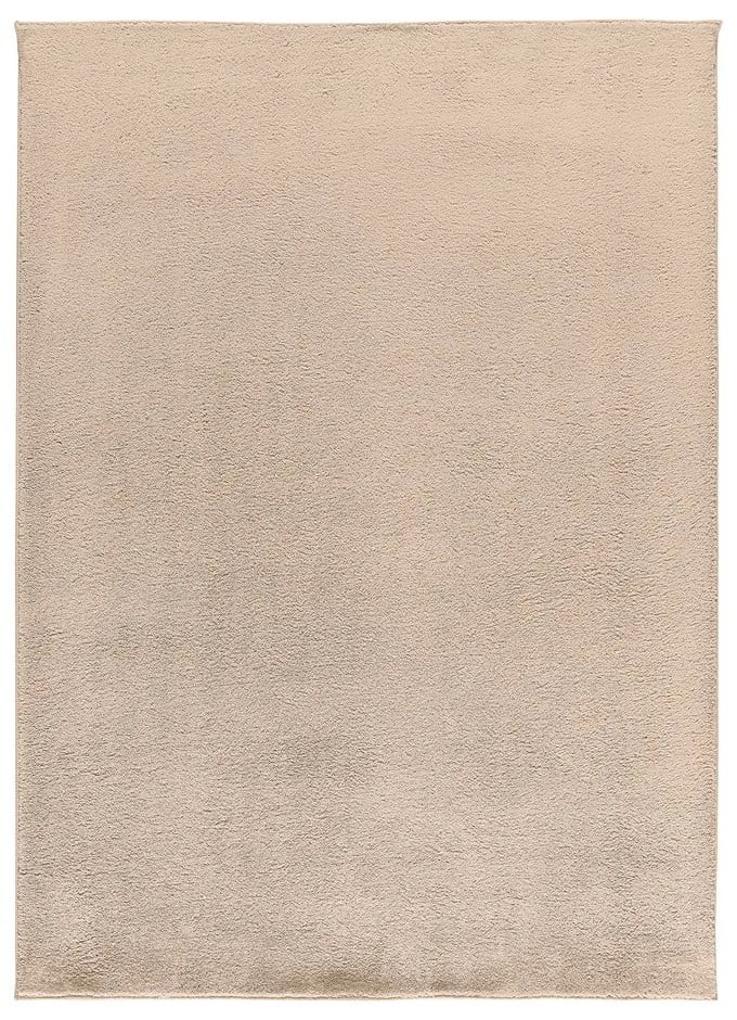 Tappeto in microfibra beige 160x220 cm Coraline Liso - Universal