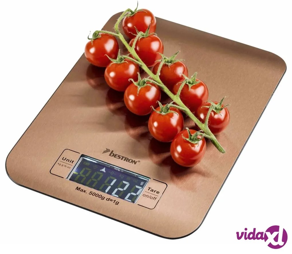 Bestron Bilancia da Cucina Elettronica AKS700CO 5 kg Rame