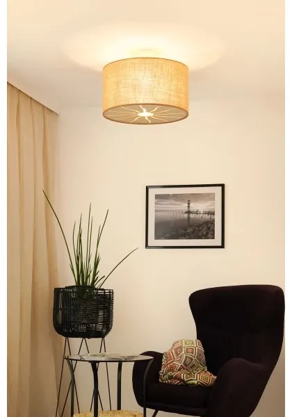 Brilagi - Lampadario a plafone COUNTRY ROLLER 1xE27/15W/230V diametro 45 cm beige