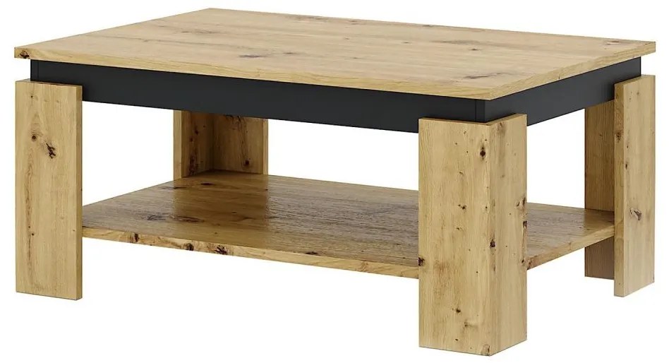 Tavolino da salotto LUNO rovere artisan/nero