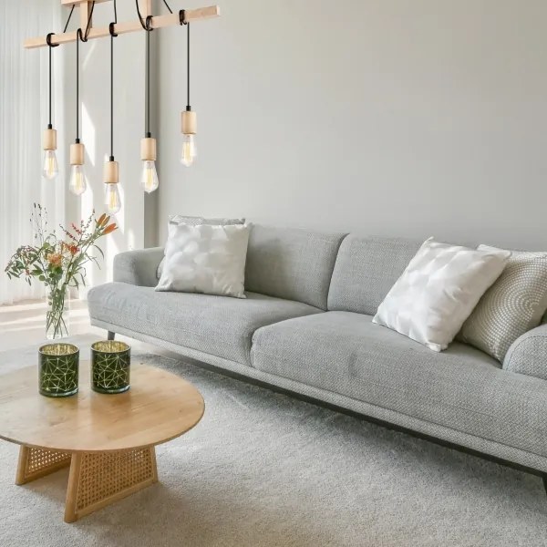 Lampadario a sospensione LEON 5xE27/60W/230V su cavo