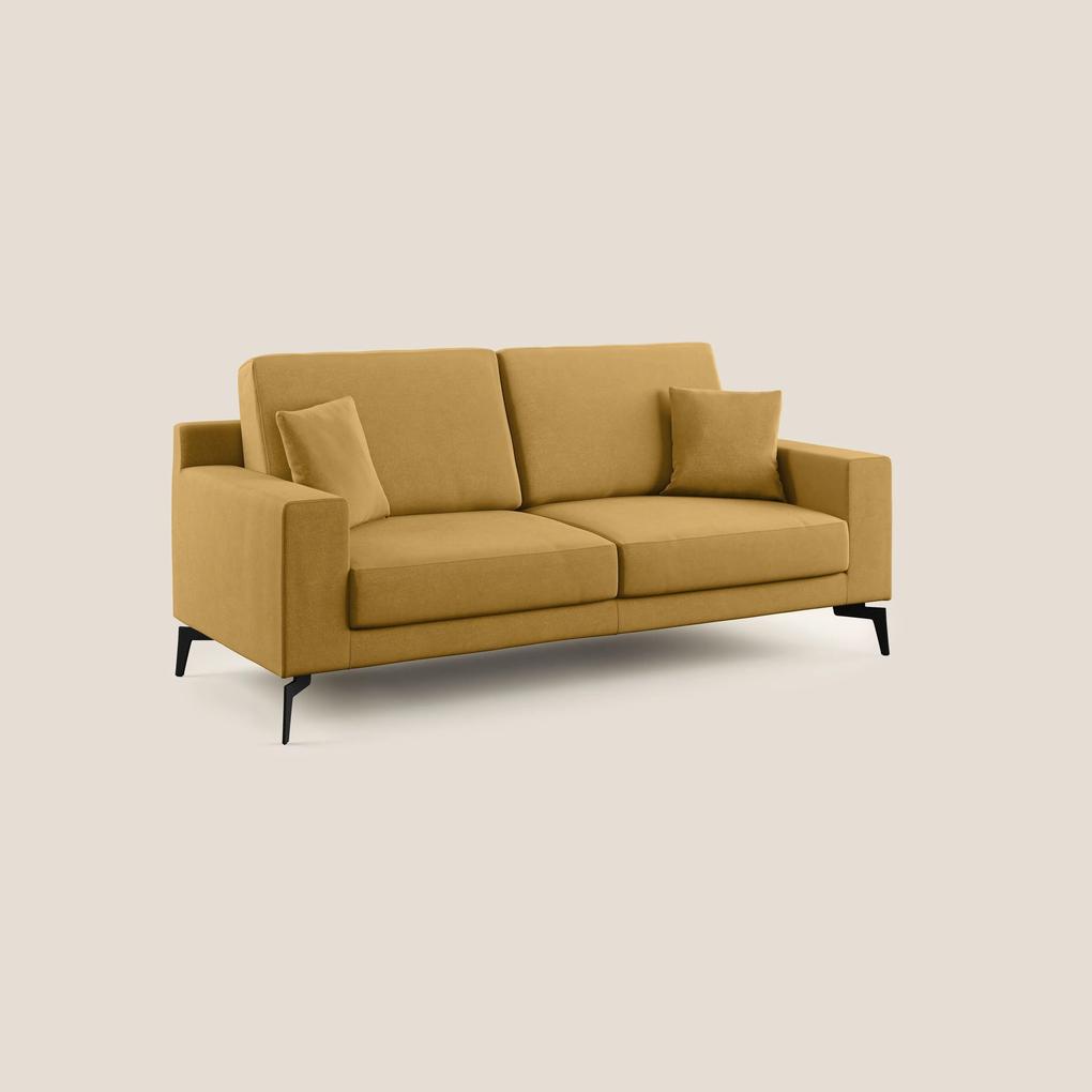 Prestige divano moderno in microfibra smacchiabile T11 giallo 166 cm