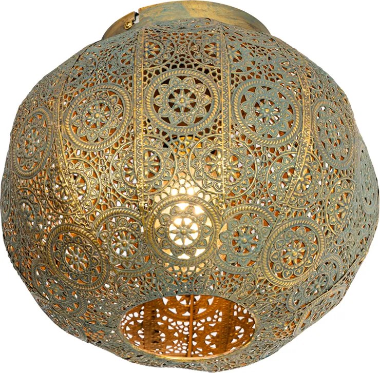 Plafoniera smart oro con verde 28,5 cm incl. WiFi A60 - Baloo