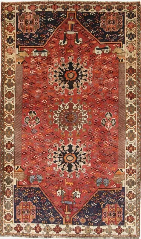 Gashghai Tappeto persiano 170 x 280 Rosso (Iran) Annodato A Mano