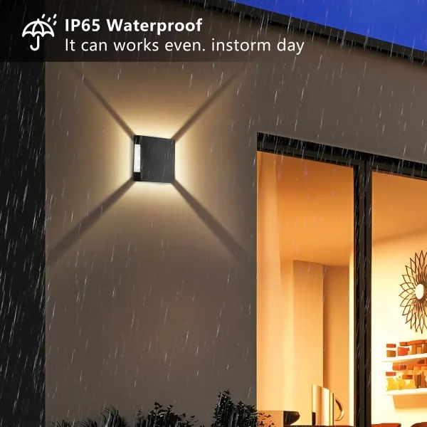 Brilagi - Applique da parete per esterni a LED QUADRAY LED/4W/230V nero IP65