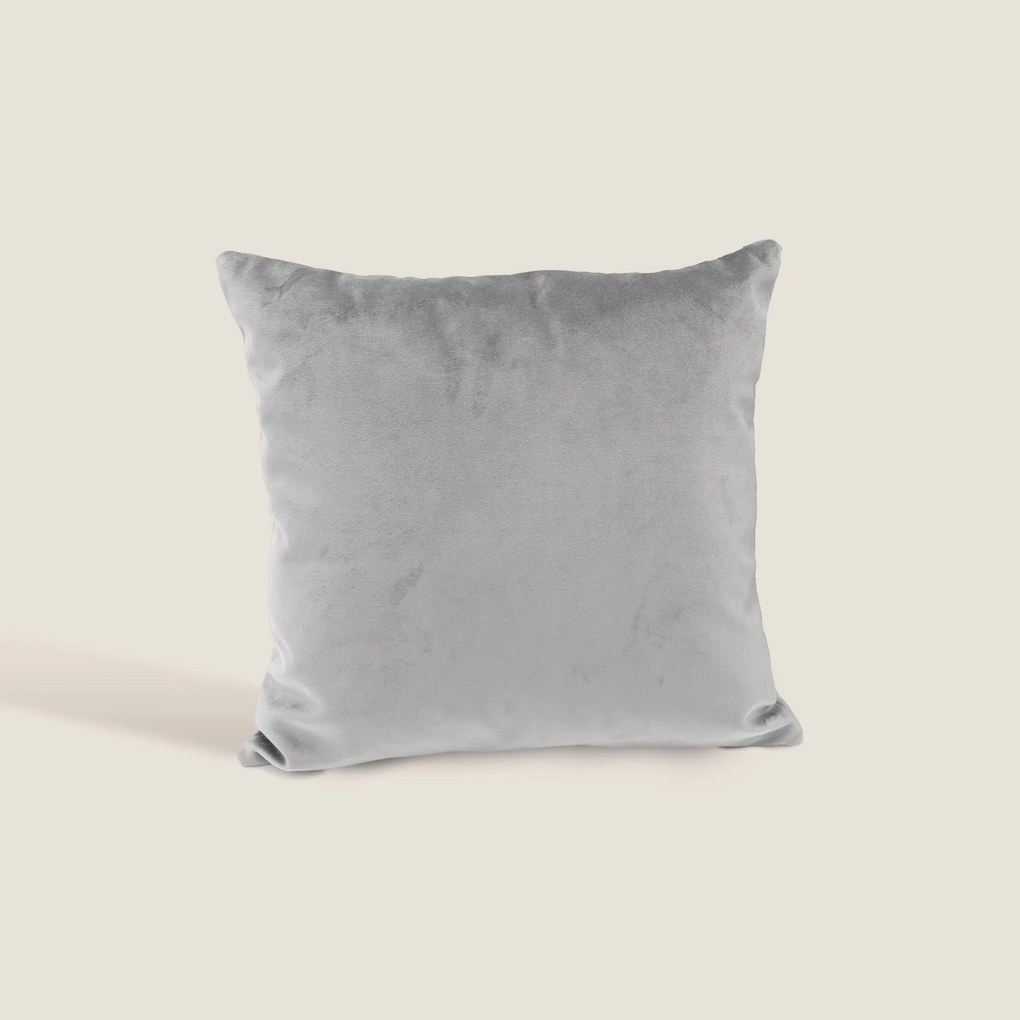 Velluto cuscini quadrati disponibile in diverse colorazioni in velluto impermeabile grigio chiaro