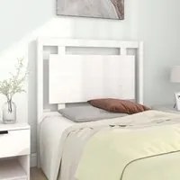 Testiera per Letto Bianca 95,5x4x100 cm Legno Massello di Pino 817921