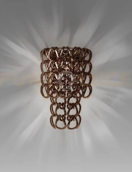 Giogali applique a parete cristallo rame e bronzo opaco 1 luce atta...