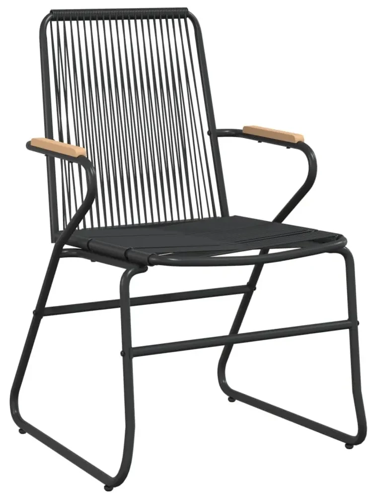 Set da pranzo da giardino 9 pz nero in rattan pvc