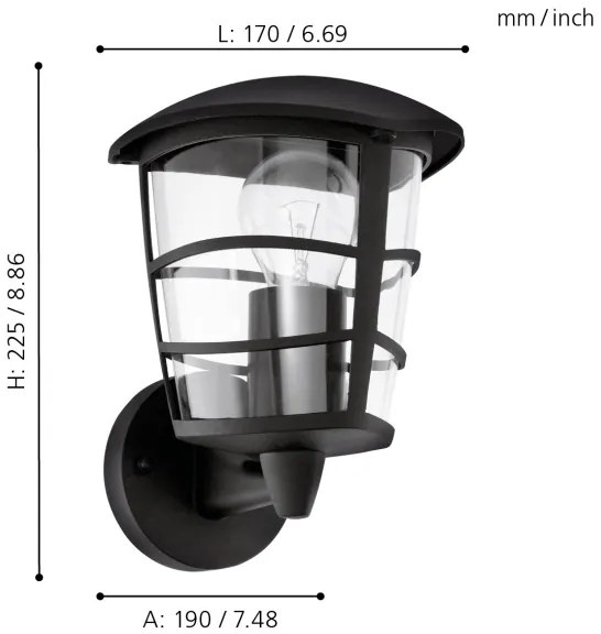 Eglo 93097 - Applique a LED da esterno ALORIA 1xE27/8,5W/230V