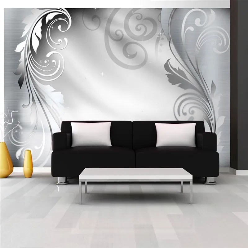 Fotomurale  Silver ornament  Colore Grigio, Dimensioni e Misure 100x70