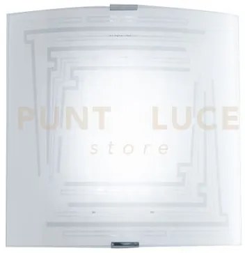 Applique a parete concept bianca 1 luce attacco e27 26x7x26cm in ve...