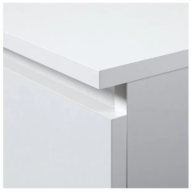 Cassettiera Credenza 120x40x77 Cm 6 Cassetti Artika Bianco Opaco